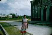 Saipan 1956 Collection, No. 57 Woman In Front Of Mount Carmel Church